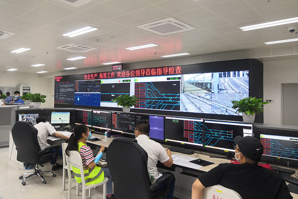 成都軌道交通6號線一二期、8號線一期、10號線二期、11號線一期工程車輛基地綜合自動化管理系統顯示屏系統子系統—郫筒地鐵停車場DCC控制中心-55寸LCD1